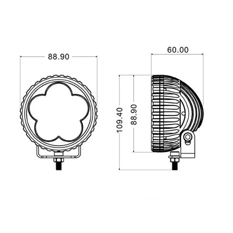Универсальный 18 Вт 6LED круглый прожектор Автомобильные фары точечный