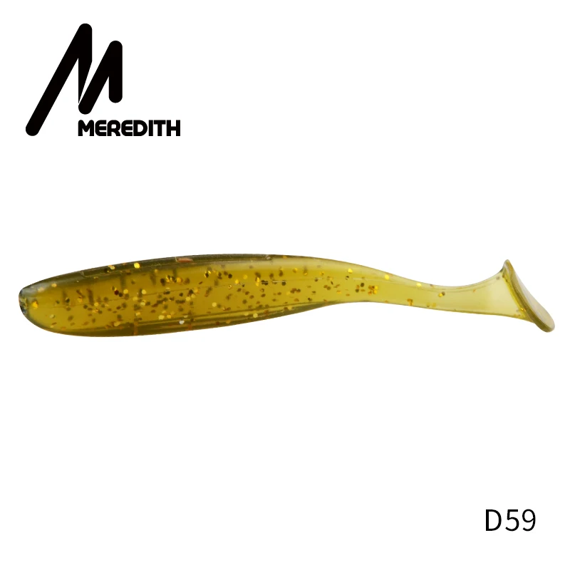 Мягкие приманки MEREDITH Easy Shiner, 50 мм, 75 мм, 100 мм, 130 мм, приманки для рыбалки, Leurre Shad, двухцветные силиконовые приманки, воблеры с Т-образным хвостом - Цвет: D59