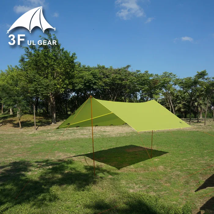 

3F UL Gear High Quality 15d Sun Shelter Camping Tent For Car Roof Ultralight Tarp Waterproof Awning Beach Shade Tent Sunshelter