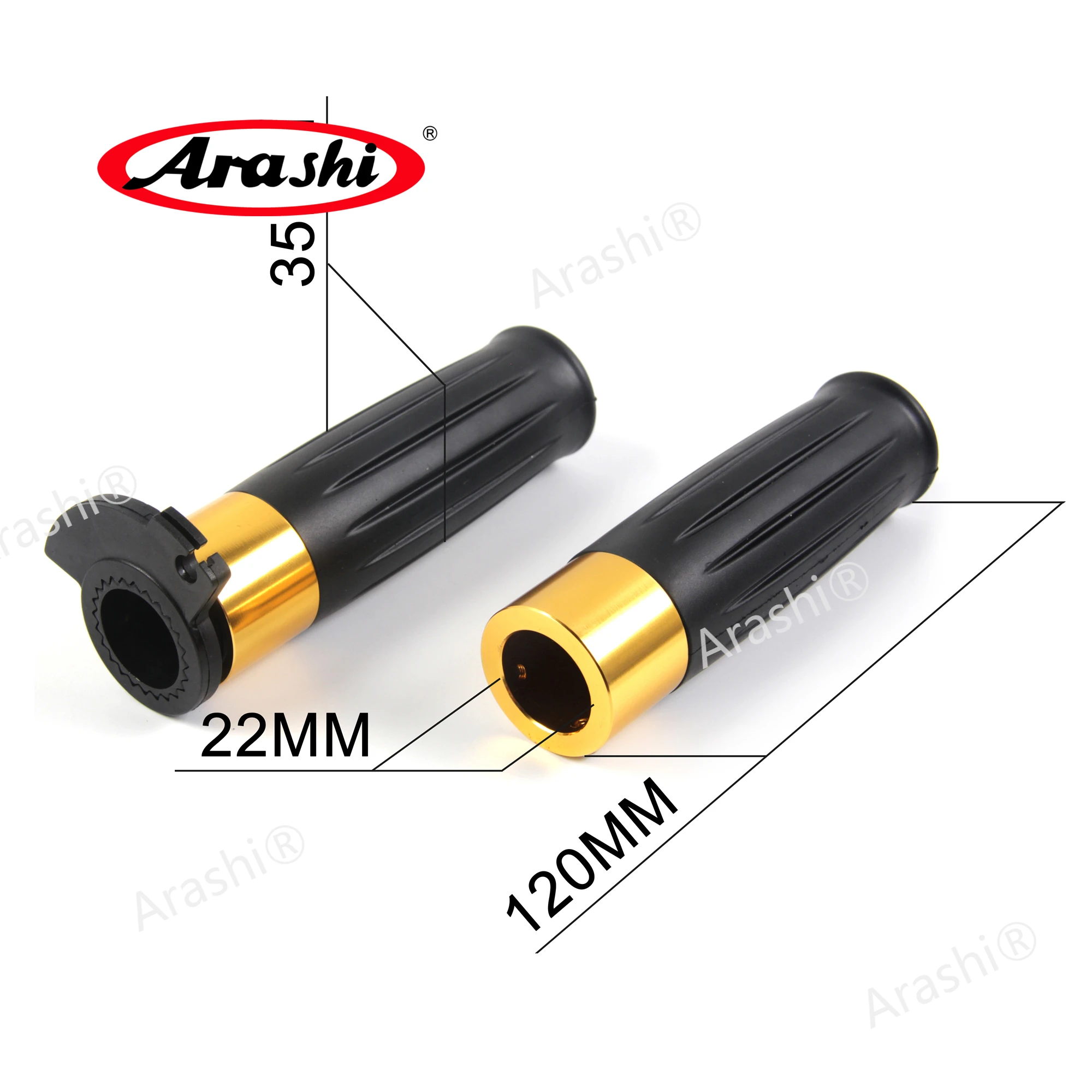 Arashi 1 пара рукоятки для мотоцикла с ЧПУ резиновая ручка Yamaha MT09 MT03 YZF R1 R3 R6 XJR TMAX 530
