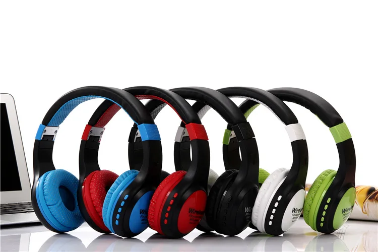 Складной Беспроводной Bluetooth наушники с микрофоном Поддержка SD карта fm радио MP3