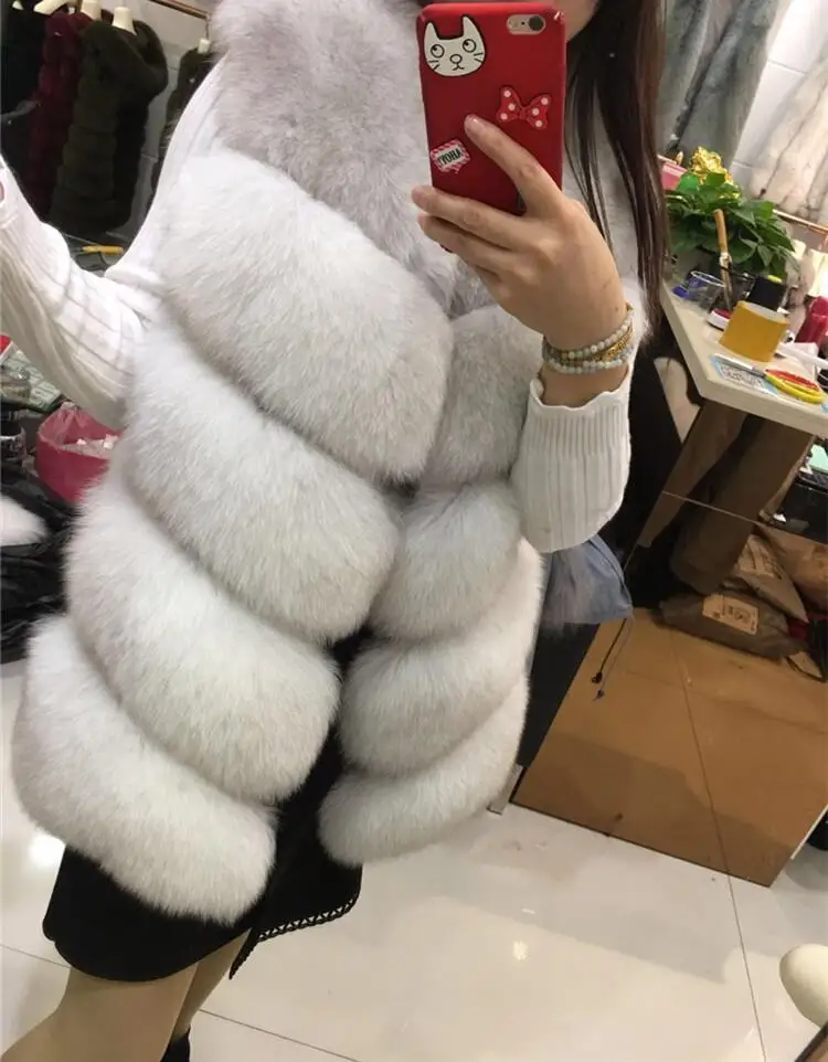 Женский Длинный жилет из искусственного меха Осень зима 2019|Жилеты и безрукавки| |