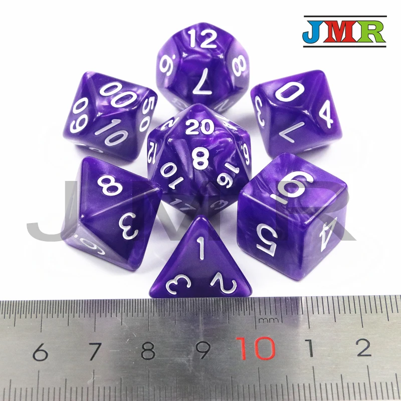 7 шт./компл. набор D4 D6 D8 D10 D12 D20 Высокое качество мульти-сторонние кости с эффектом
