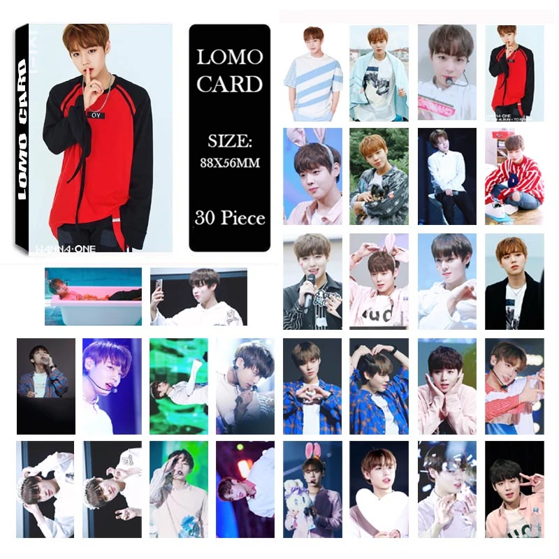 KPOP WANNA ONE Collective Members альбом ломо карты в стиле хип хоп новая мода само сделанная