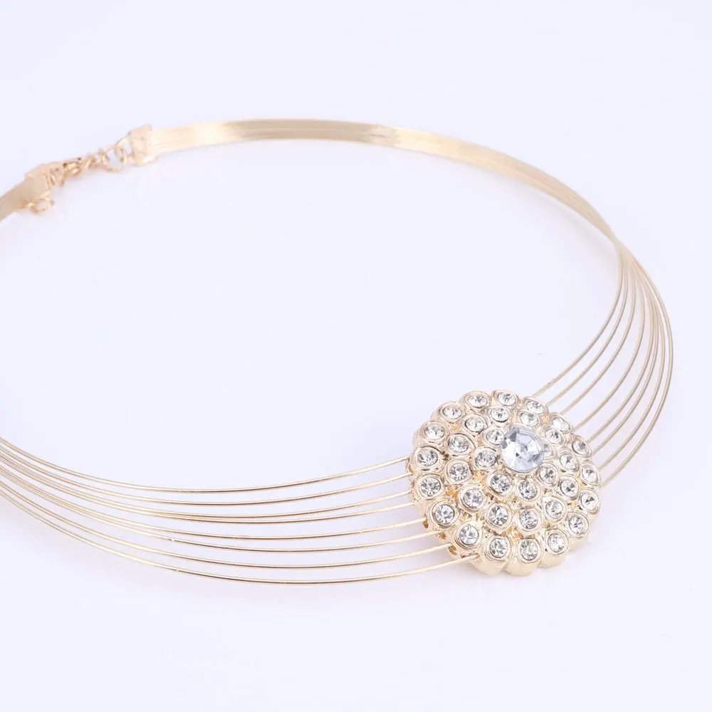 Африканские бусы Ювелирные наборы для женщин Дубай золотой цвет костюм дизайн