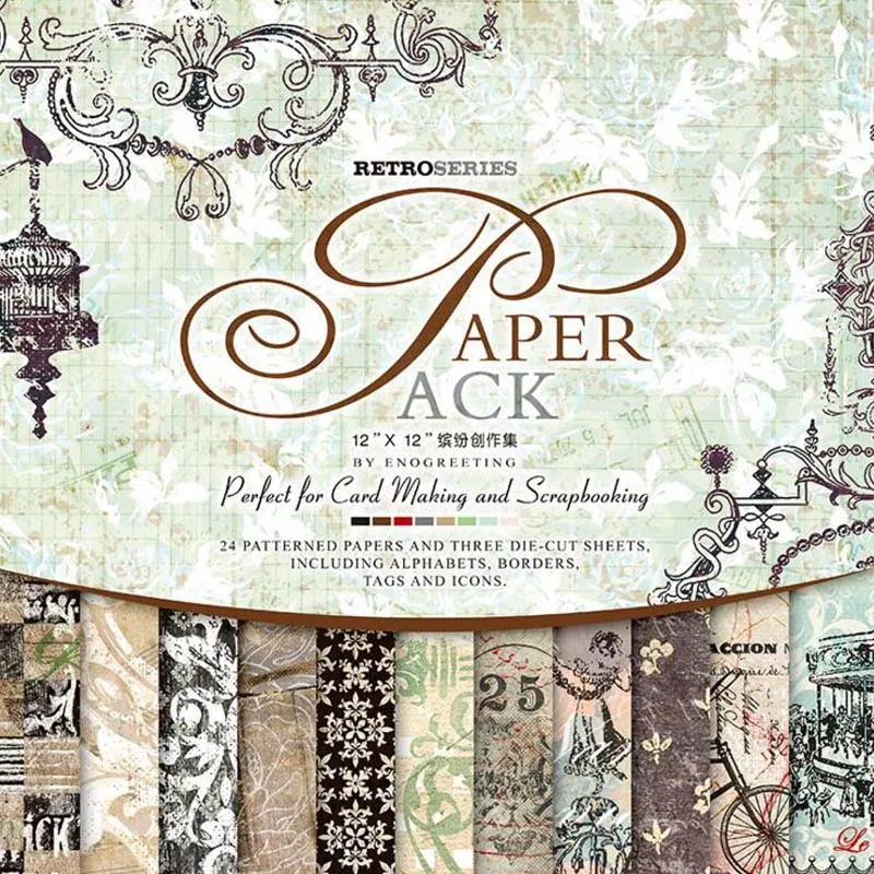 Фотоальбом с печатным рисунком 12 х12 дюймов 24 листа|paper scrapbooking sheets|paper diypaper patterns |