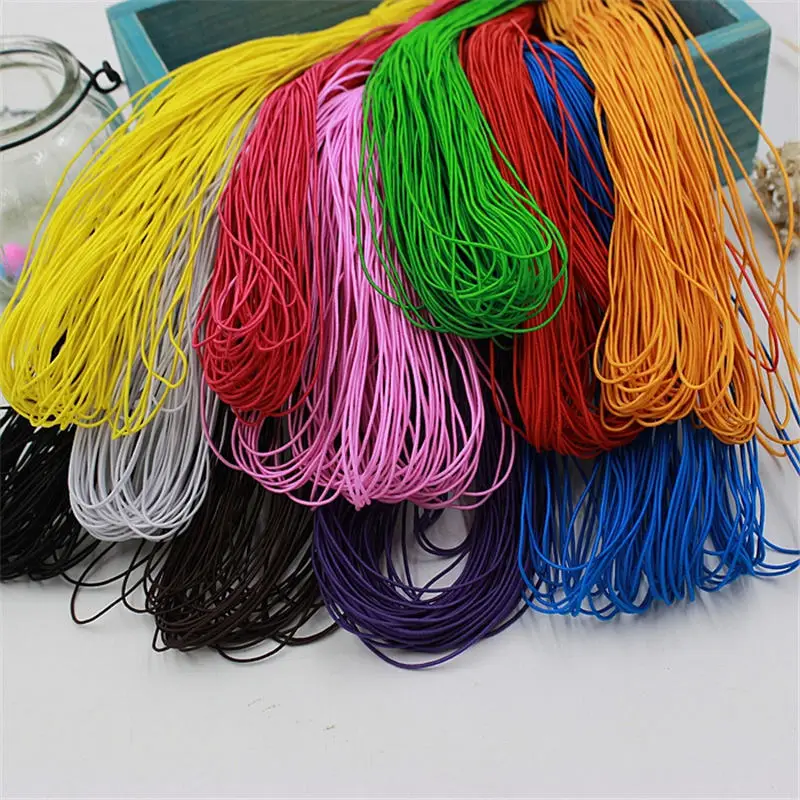 DoreenBeads 1 мм ширина 25 м длинные Красочные эластичные ленты веревка ювелирные