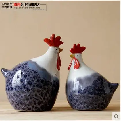 

handmade large ceramic chicken figurines home decor ceramic cock hens ornament crafts room decoration porcelain animal figurine