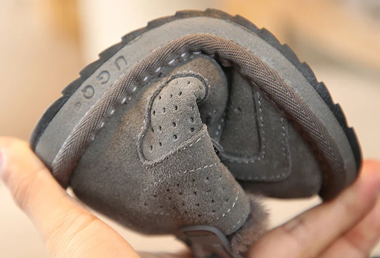 Зимняя Повседневная плюшевая теплая обувь для малышей 5 цветов высокие ботильоны