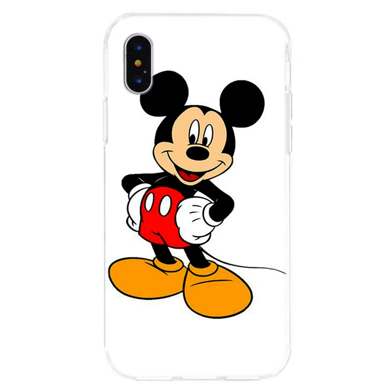 Модный чехол для iPhone X XS XR с Микки и Минни Маус мягкий ТПУ мобильного телефона iphone 6