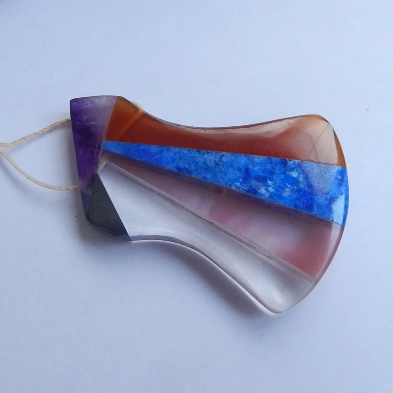 

2017 New Design Natural Stone Amethyst Lapis Lazuli White Quartz Volcano Cherry Quartz Hematite Red Agate Gemstone Pendant