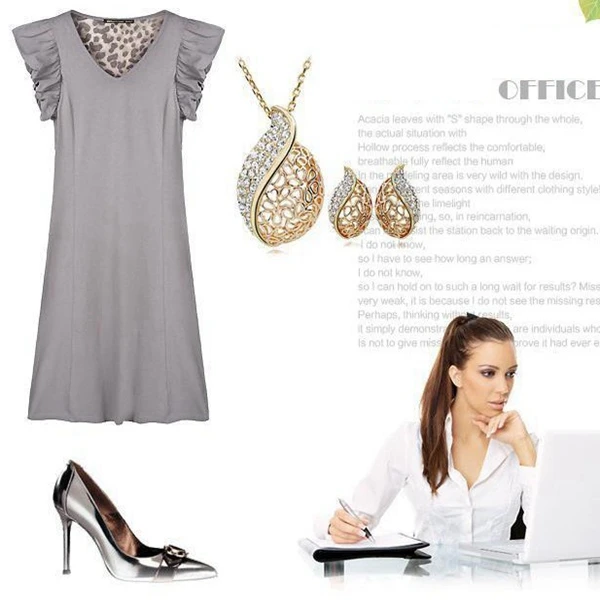 Лидер продаж Мода Геометрический Кристалл полый лист акации подвеска цепочка на