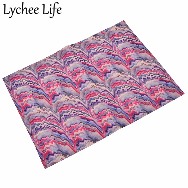 Lychee жизнь цветной глиттер Искусственная кожа ткань хит Цвет A4 PU 29x21 см Ткань DIY Ручная работа шитье ткань аксессуары