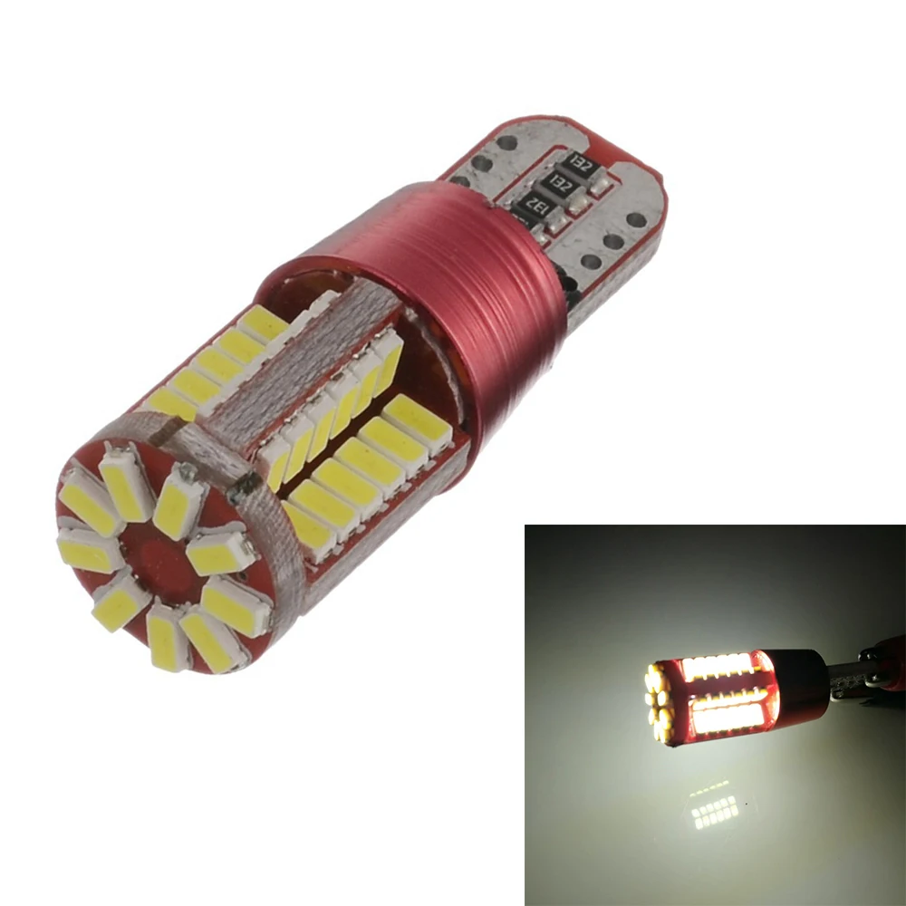1 шт. T10 светодиодный 194 W5W лампочка 12V canbus 3014 57SMD кварцевая Автомобильная супер