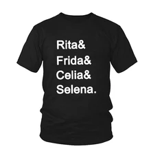 Rita & Фрида и Celia селен Мода Графические футболки хлопчатобумажная