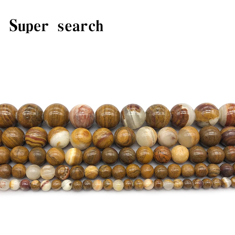 Оптовая продажа натуральные круглые бусины из натурального камня с желтой