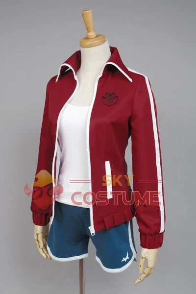 Dangan Ronpa Danganronpa Косплей Aoi Asahina Униформа цвет красного вина шорты для женщин и девочек аниме Хэллоуин вечерние Косплей Полный комплект
