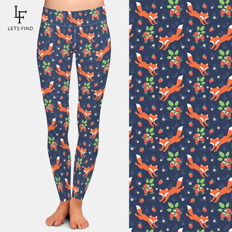 LETSFIND бренд 2019 женские модные леггинсы с рисунком &quotновое платье завышенной