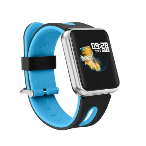Blue P68 Smart Watch Sport трекер Браслет монитор сердечного ритма IP68 Водонепроницаемый Smart Для женщин часы детские часы для IOS и Android VS IWO 8 - Цвет: Blue