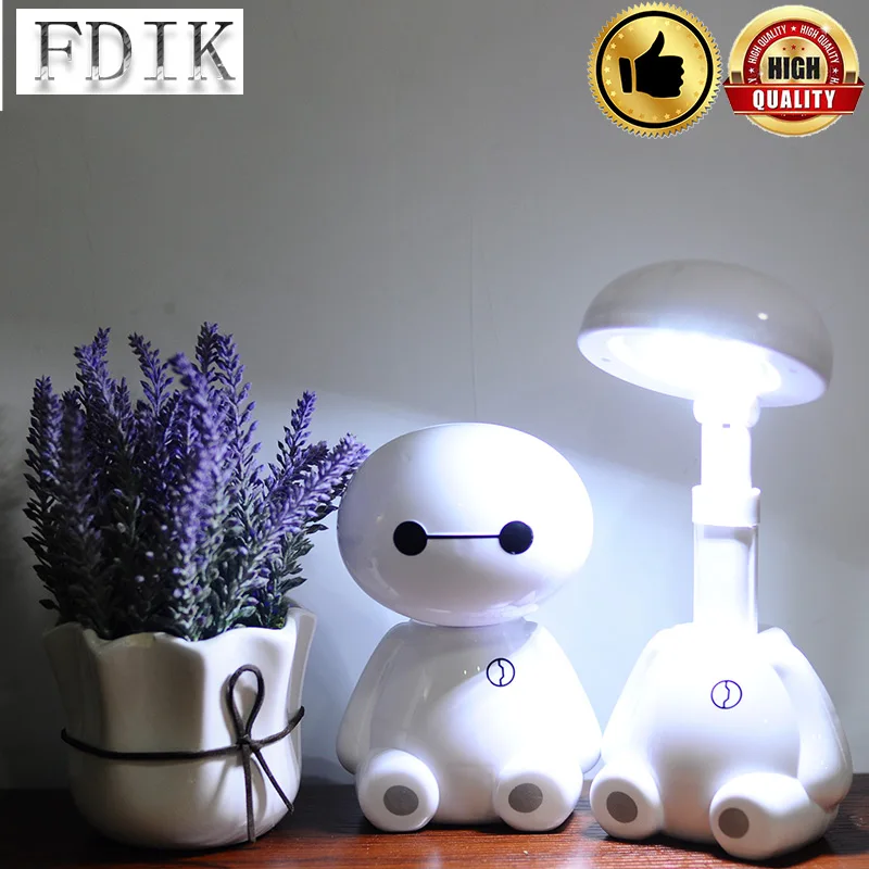 Креативный Настольный светильник Baymax дизайн USB мультфильм фильм холодный белый
