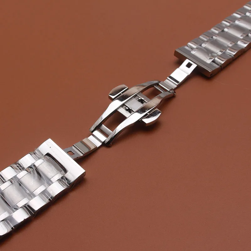 Браслет для часов из нержавеющей стали серебристый 14 мм 15 16 17 18 19 20 21 22 23 24 мм|metal watch