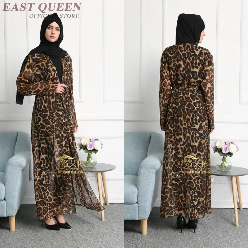 Женское шифоновое платье с длинным рукавом Abaya мусульманское Повседневное