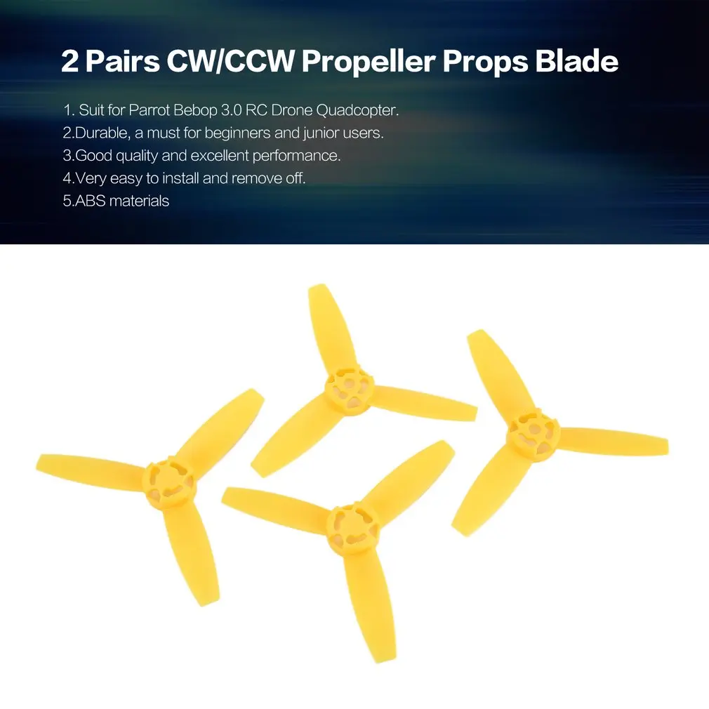 2 пары CW/CCW пропеллер реквизит лезвие для Parrot Bebop 3 0 RC Дрон Квадрокоптер самолет