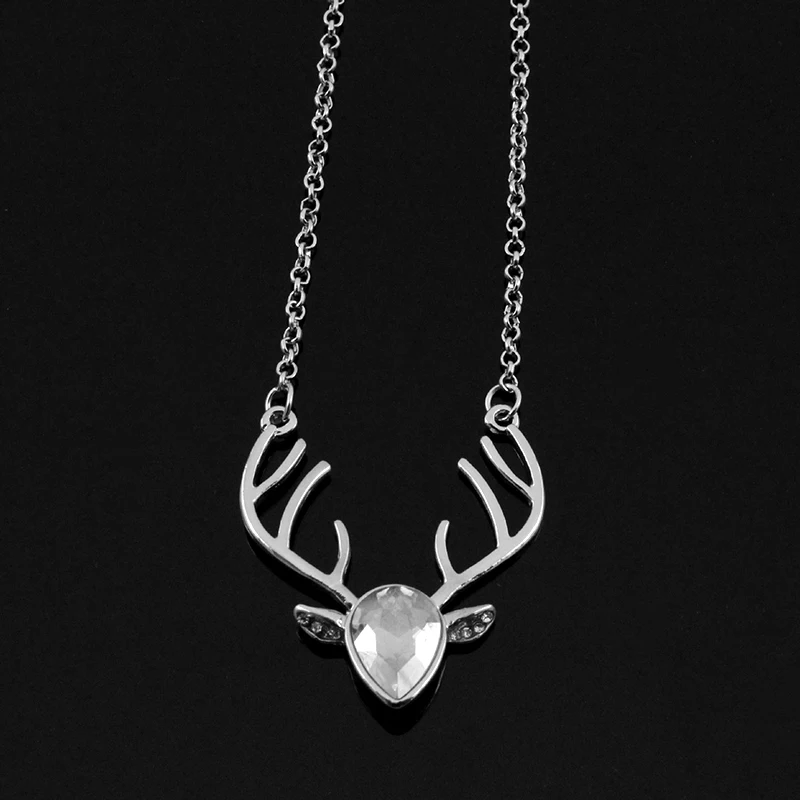 2017 New Arriving Christmas Gift Jewelry Cute Deer Head Pattern Pendant Necklace For Girls Women Party | Украшения и аксессуары