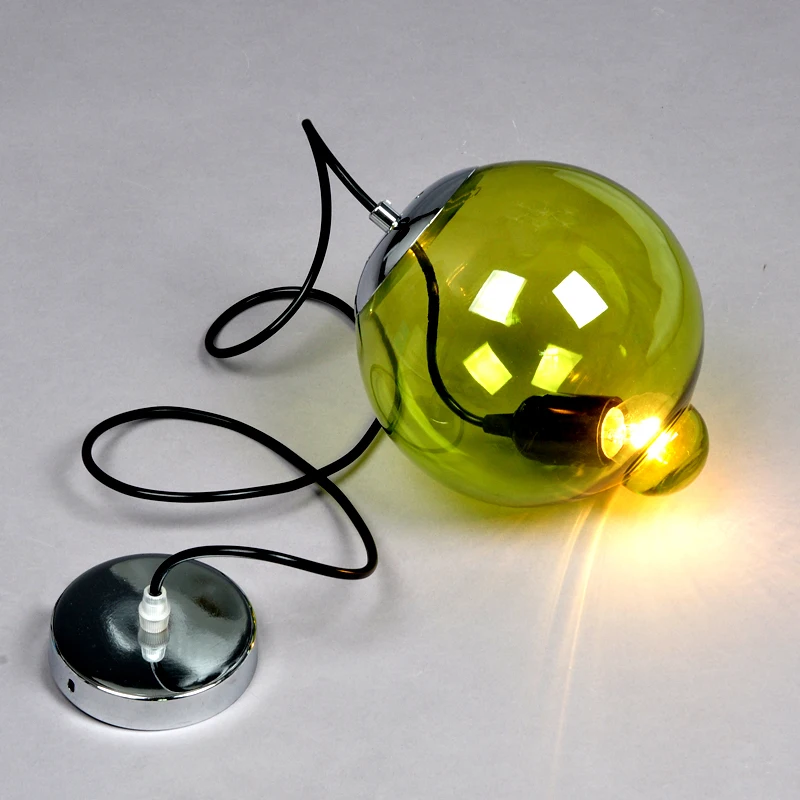 Скандинавский современный Глобус стеклянный шар пузырь подвесной светильник