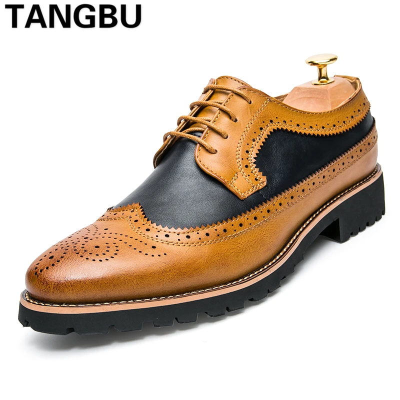 Новый тренд мужские кожаные туфли из натуральной кожи в британском стиле деловая