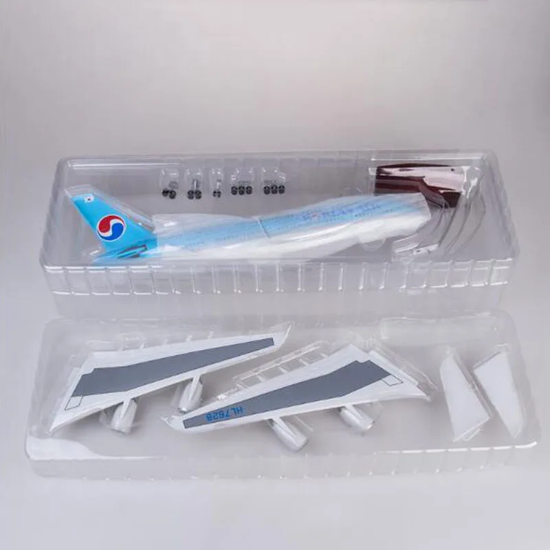 1/150 Корея Воздушный самолет модель Boeing 747 A380 авиалайнер модель самолета литье под давлением коллекции с колесами и базами