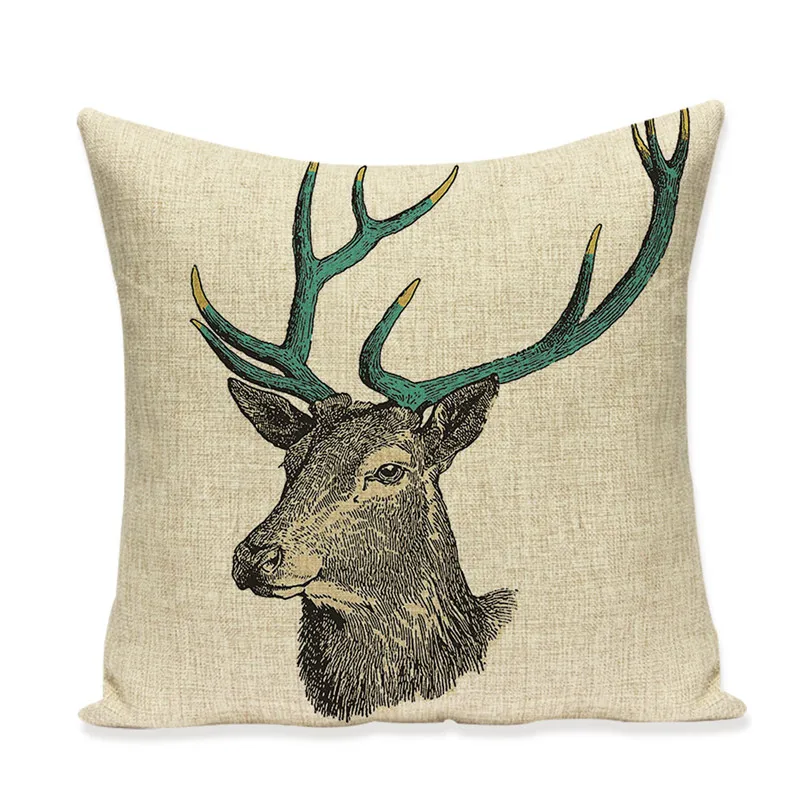 Alce рождественские чехлы на подушки для кровати машины Подарочный чехол принт