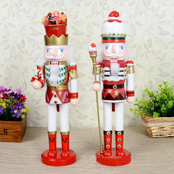 

D329 Toys 38cm Candy kingdom King Nutcracker puppet Christmas gift, pure hand-painted Movable doll puppets ,1pcs