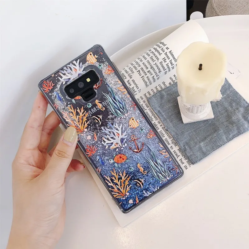 Жидкий блестящий чехол для телефона samsung galaxy Note 9 8 роскошный S9 S8 S7 Edge A6 A8 Plus 2018 J5 J7 J3