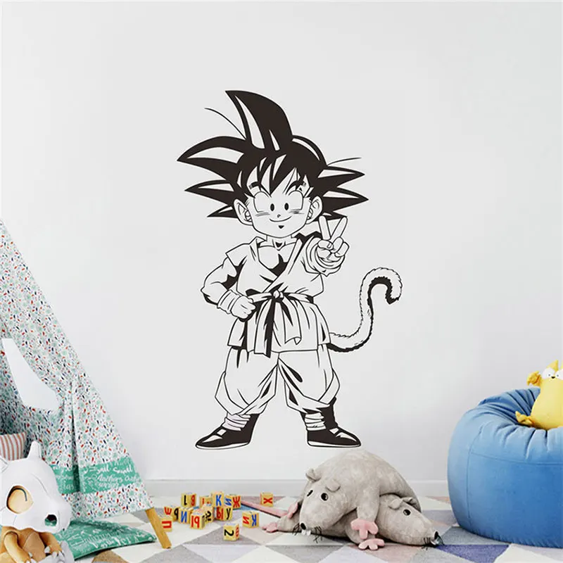 ROWNOCEAN Z Goku Boy Наклейка на стену виниловая наклейка аниме мультфильмы домашний