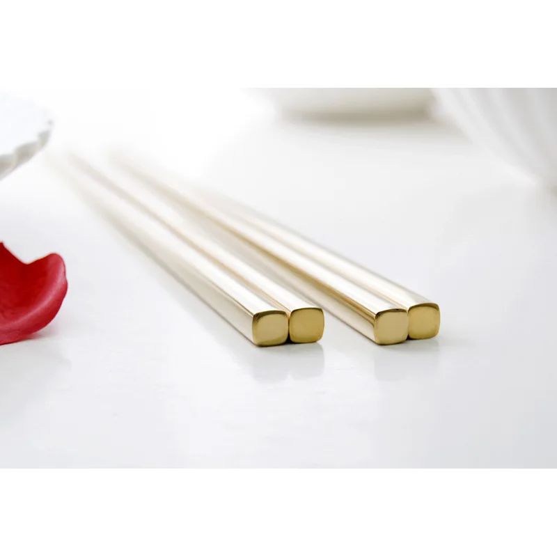 1 пара палочки для еды традиционная посуда нержавеющая сталь китайский простая