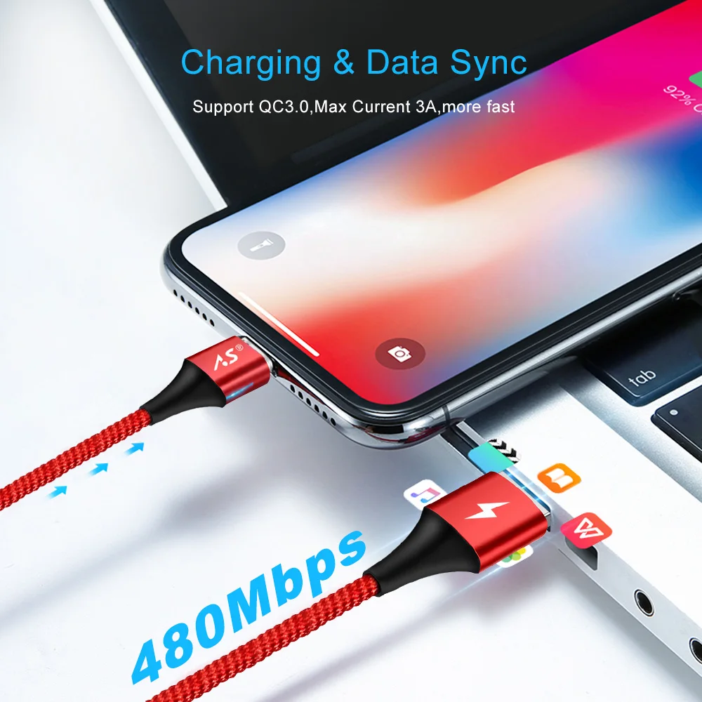А. С светодиодный магнитный USB C кабель Магнитный штекер Micro Type для iPhone Samsung Xiaomi Huawei