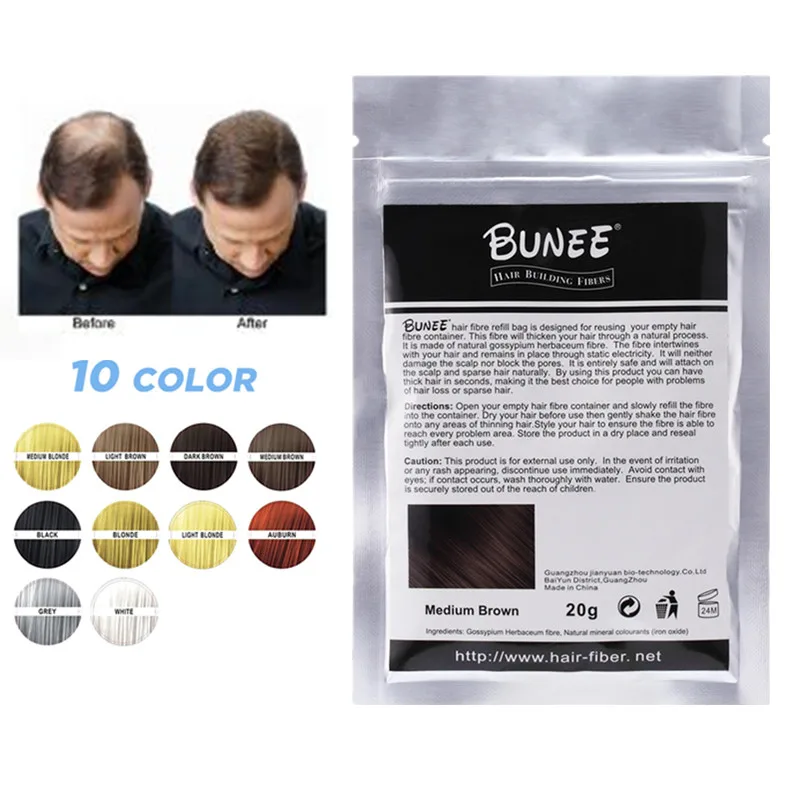 Строительные волокна для волос Кератиновый загуститель средство выпадения