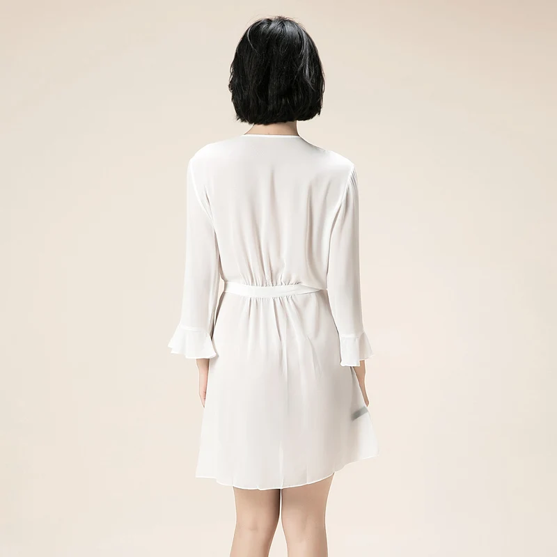 2017 Summer Women Robes Home Clothes Female Chiffon Bathrobes Sexy Sleepwear Nightgowns Kimono Dressing Gowns For | Женская одежда