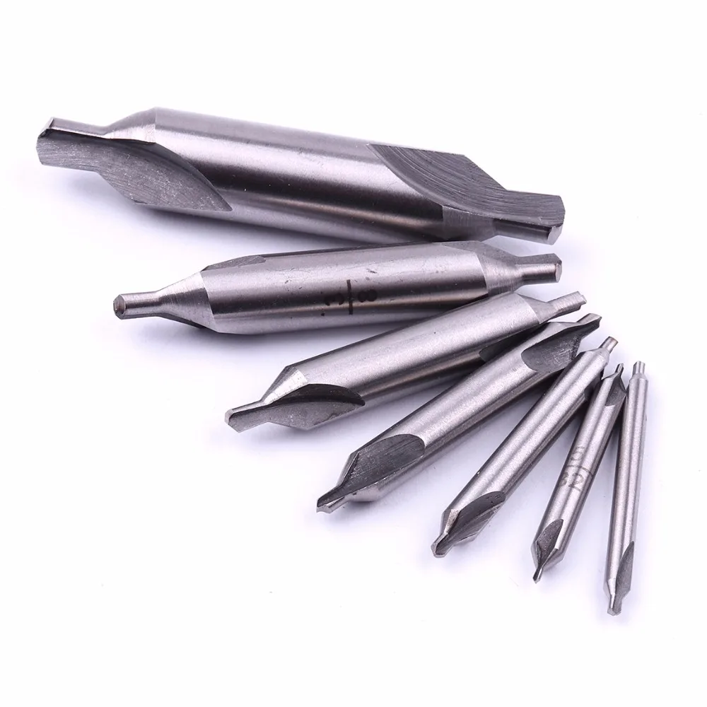 4 шт. HSS 1/8 &quot5/32&quot центр сверла бит 60 градусов угол зенковки сверло токарный