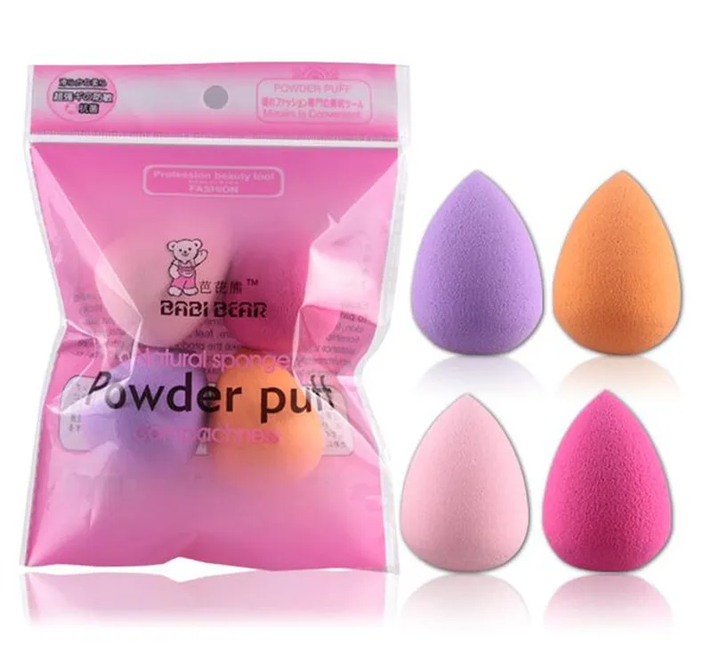 Water droplet puff FLD016 4 шт./компл. мягкий макияж спонж для основы спонж для пудры гладкая красота косметическая слойка для крема слойка для женщин Макияж набор - Цвет: Water droplet puff