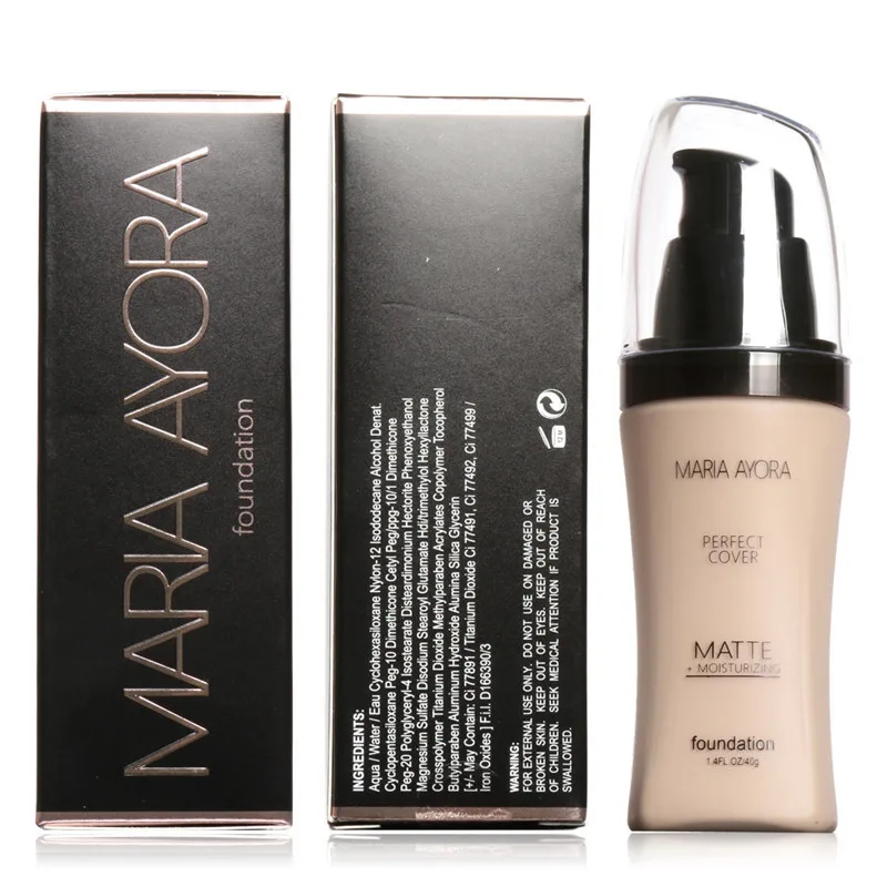 MARIA AYORA Base Cream Brand Liquid Foundation Concealer Whitening Moisturizing Oil Makeup Kit will prove water | Красота и здоровье