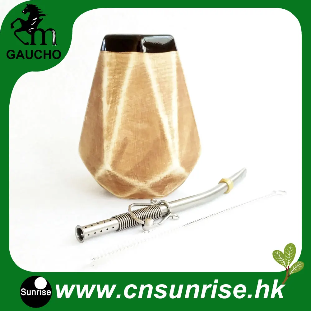 1 компл./лот Уругвай Yerba Коврики тыквы комплекты Yerba Коврики алмаз Керамика чашки с нержавеющей соломы Bombilla и щеточка для чистки