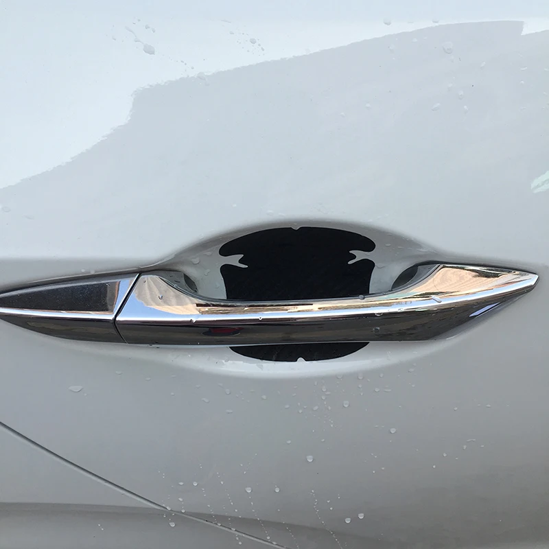 Прозрачная/карбоновая Автомобильная дверная пленка 5 шт. ручка виниловая