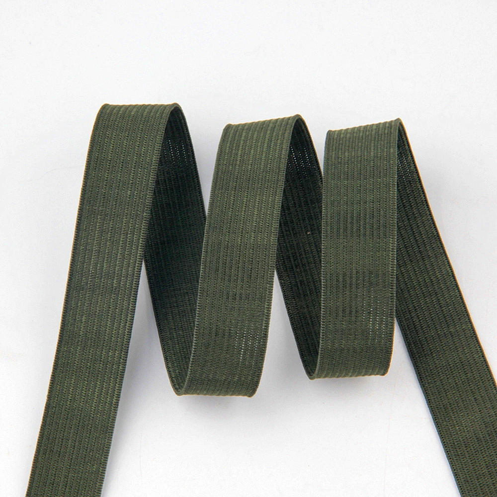 Army green Цветные эластичные ленты 2 см 5 м плоские Швейные резинки для нижнего белья трусы Бюстгальтер резиновая одежда декоративный мягкий пояс - Цвет: Army green