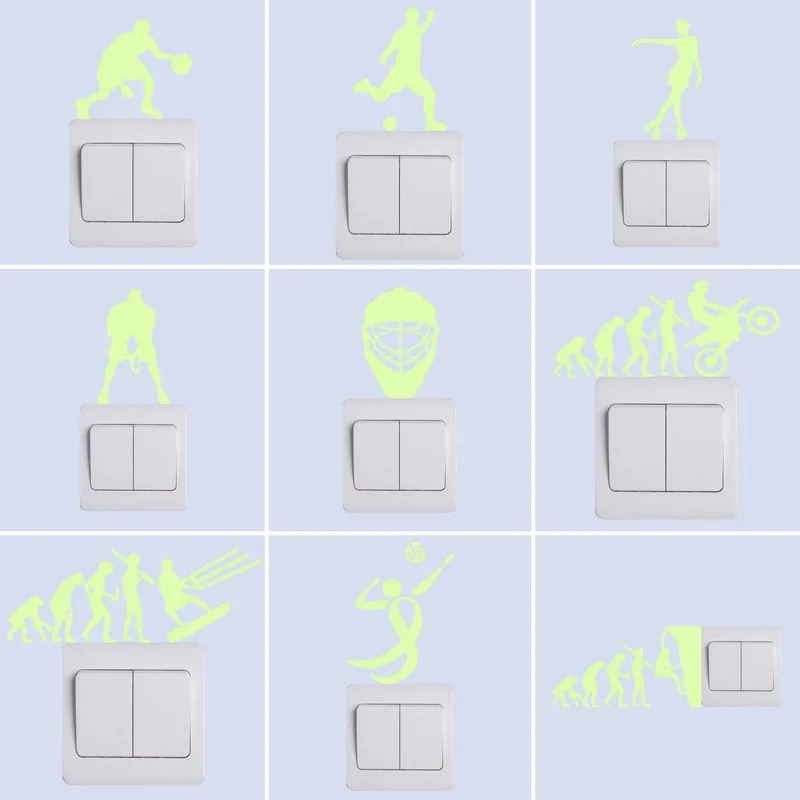 Наклейка Настенная для переключателей стикер занятий спортом баскетболом