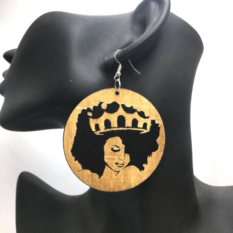 Бесплатная доставка деревянные серьги Just Queenin | Украшения и аксессуары