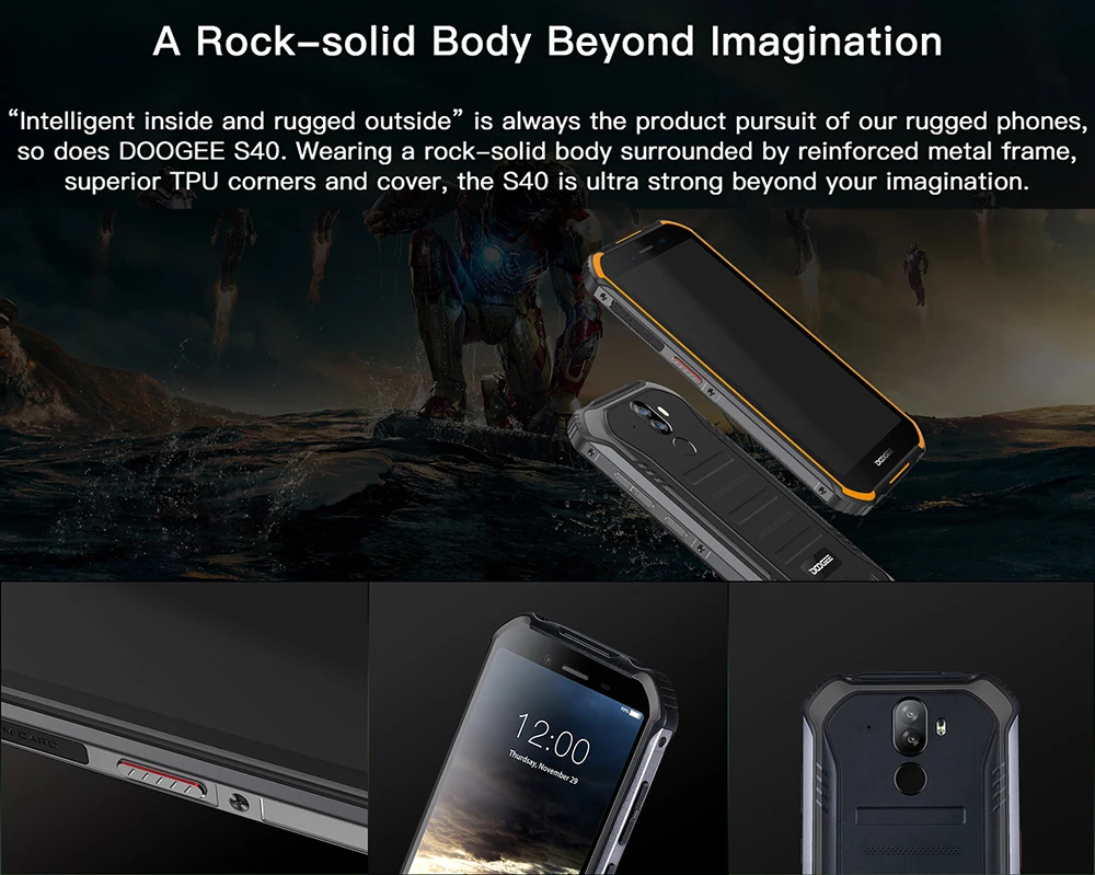 DOOGEE IP68 водонепроницаемый смартфон 5," 4650 мАч MT6739 четырехъядерный 3 ГБ+ 32 ГБ Android 9,1 МП NFC 4G мобильный телефон