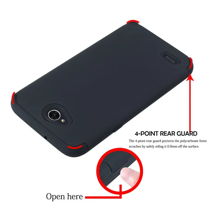 Ударопрочный жесткий гибридный защитный чехол накладка для LG X Charge/X Power 2/Fiesta 2/LG