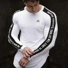 Мужская Повседневная модная облегающая футболка для бодибилдинга, мужские тренировочные футболки для спортзала и фитнеса, топы, брендовая одежда для бега